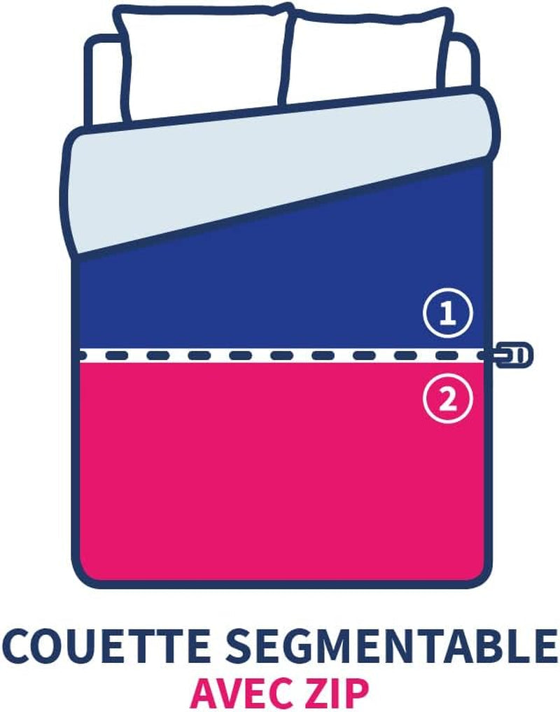 KSGB402460 Lit matelassé pour 2 personnes, facilement lavable, blanc, 220X240 cm Couettes et couettes Naty Shop