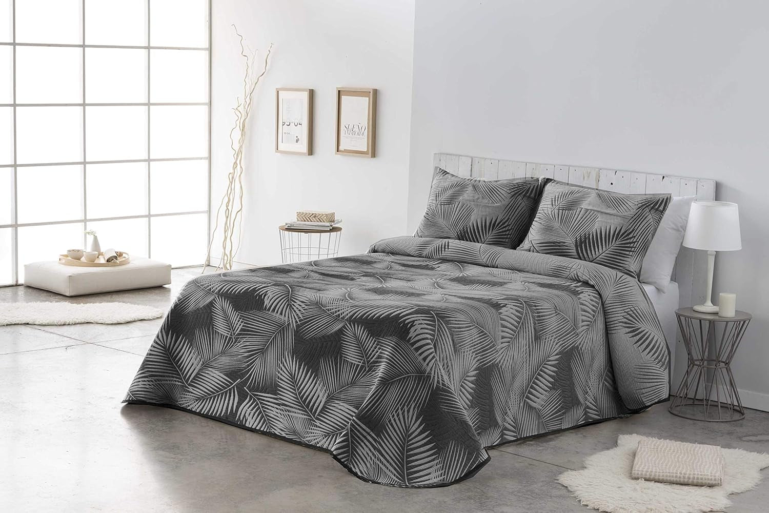 VIALMAN Sofia 30 Bouti Couette légère pour lit double | couette taille 250 X 270 cm, gris Couettes et couettes Naty Shop Chiné 135X190 Cm