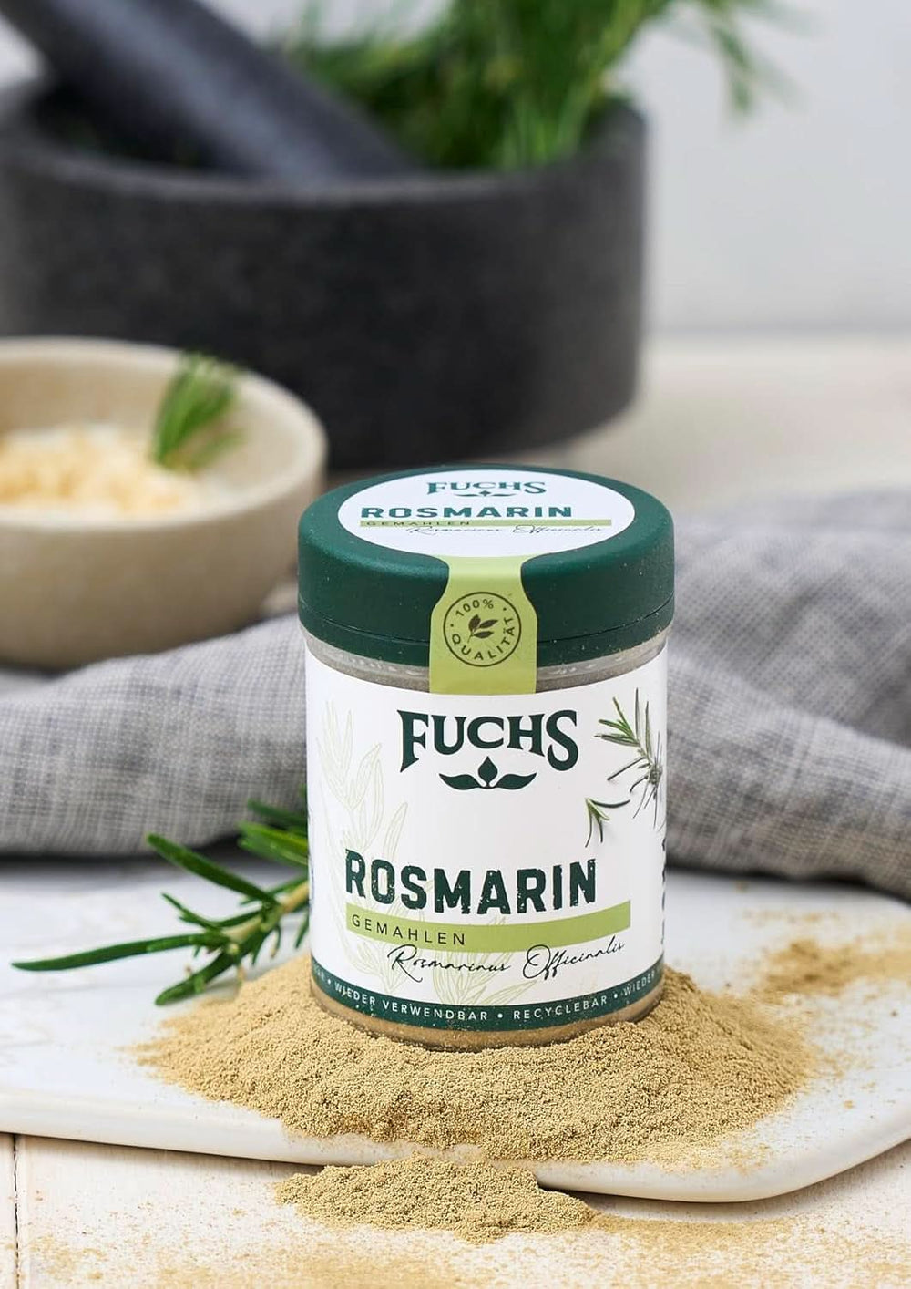 Fuchs - Romarin moulu - Pour assaisonner le poisson, la viande et les légumes, 30 grammes Condimente Naty Shop
