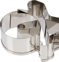 Boîte à biscuits Städter, acier inoxydable, vélo, 9 x 30 x 30 cm, argent