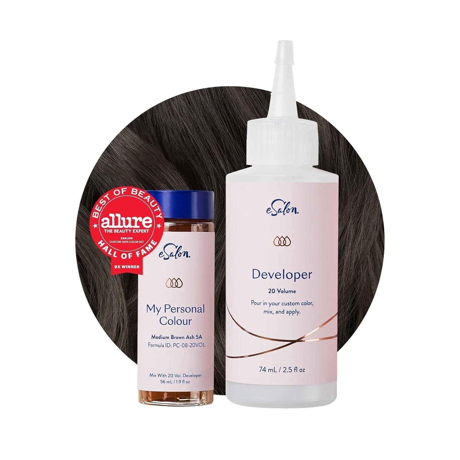 Ensemble de teintures capillaires permanentes, couverture 100 % des gris, coloration maison, 0 % d'ammoniaque, teintures capillaires multidimensionnelles, teintures capillaires professionnelles, Naty Shop, teinture capillaire, brun moyen cendré 5A