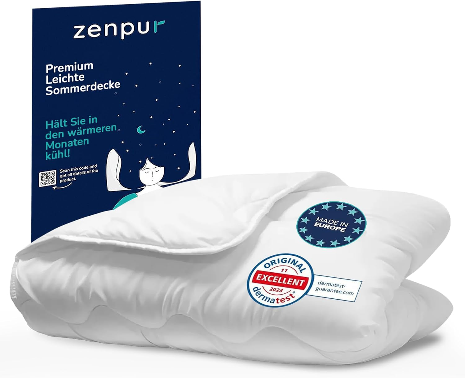 Couette premium 200X200Cm 4 saisons, couette toutes saisons 200X200 - chaude en hiver et fraîche en été, 2 housses de couette combinables 200X200 Couettes et couettes Naty Shop Couette été 135 X 200 Cm