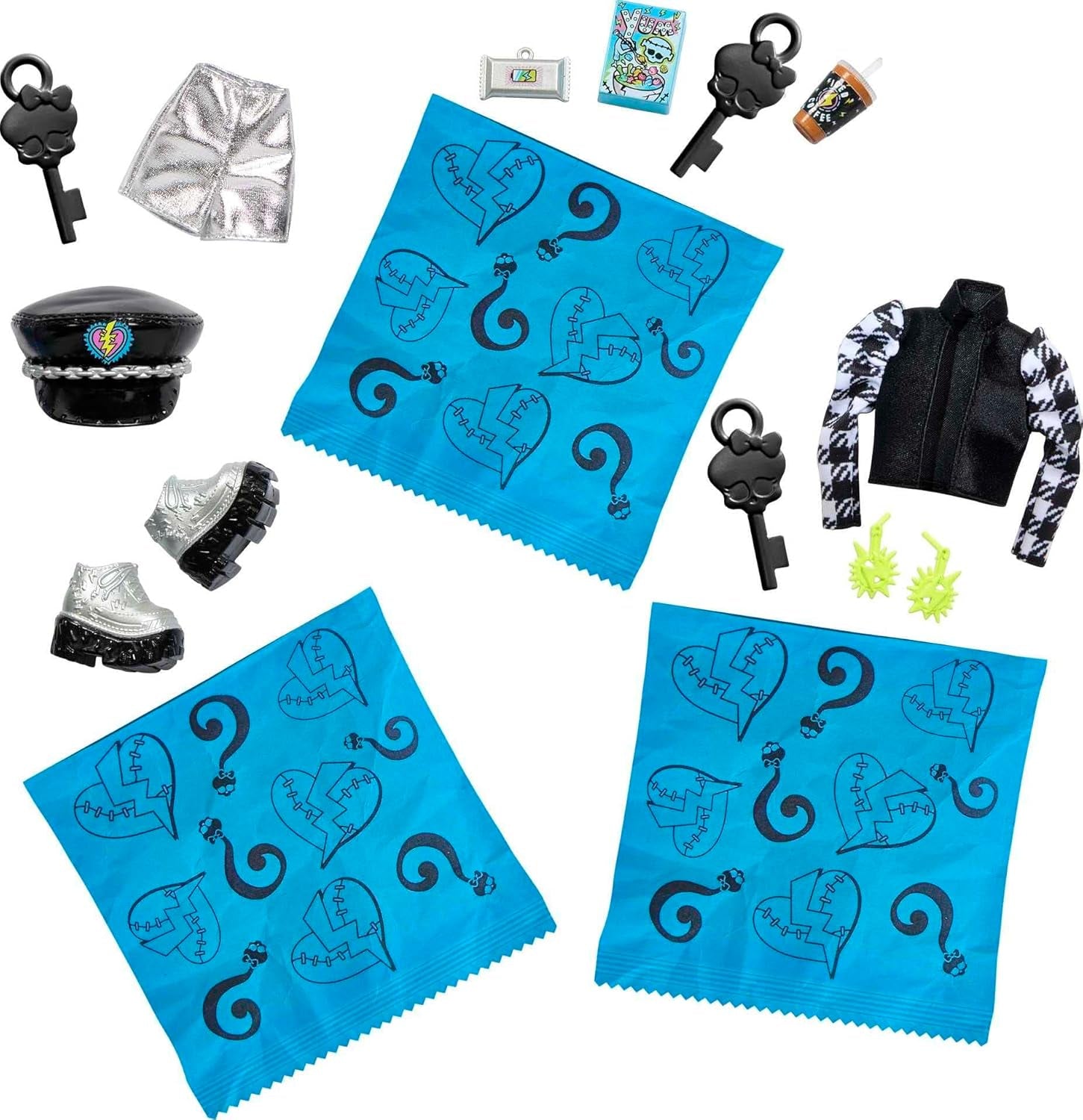 Monster High HKY62 - Ensemble poupée et mode, Frankie Stein avec armoire et plus de 19 accessoires, Skulltimate Secrets, jouet de poupée pour 4 ans et plus