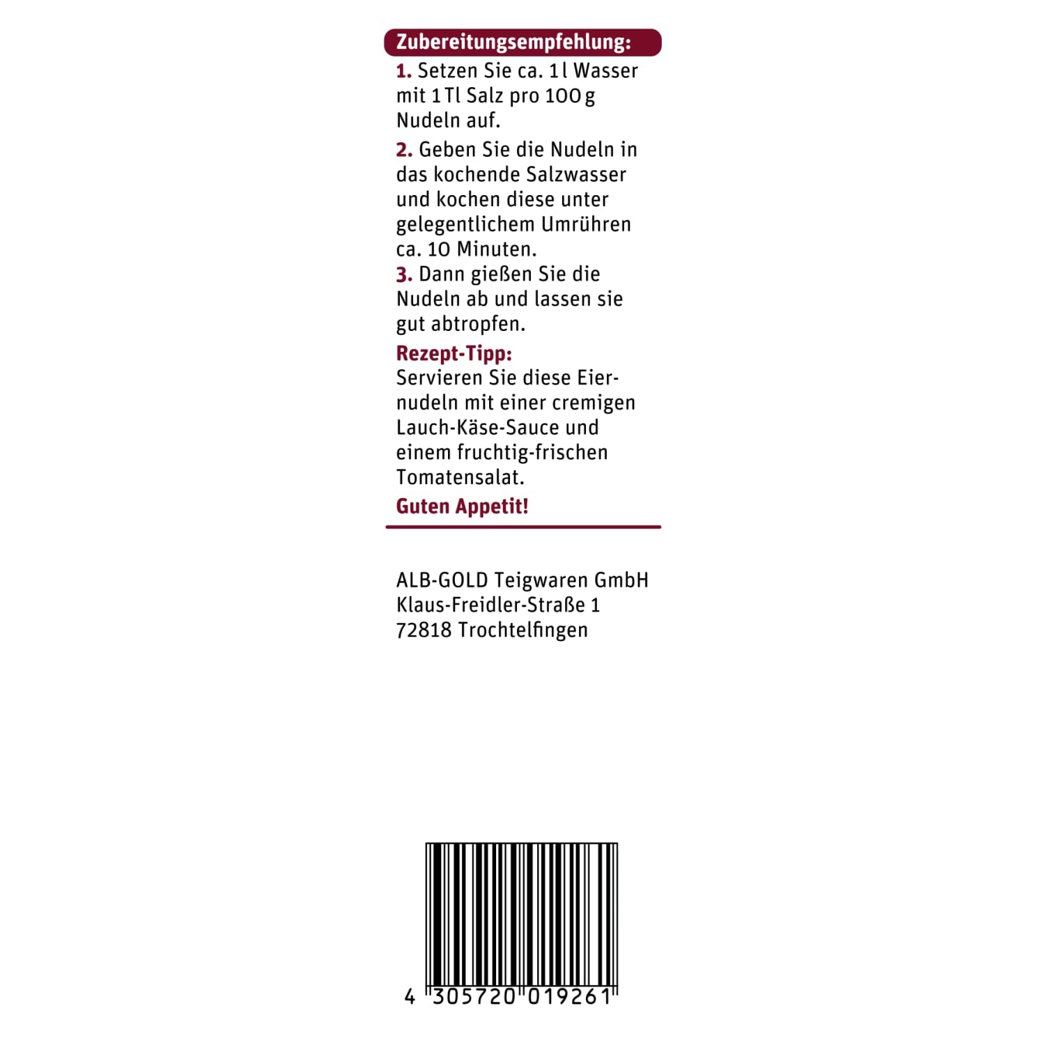 tegut... Nouilles aux œufs Waves - Nouilles en ruban, 1 x 500 g