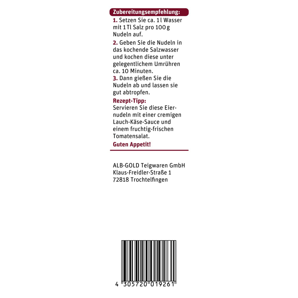 tegut... Nouilles aux œufs Waves - Nouilles en ruban, 1 x 500 g