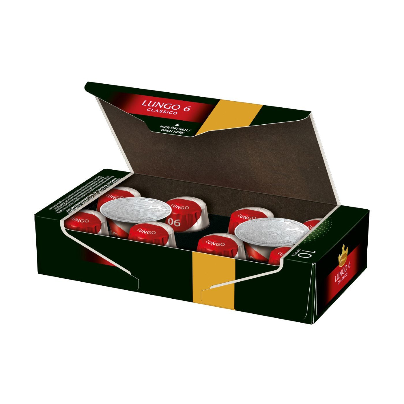 Jacobs Kapseln Lungo Intenso, Intensität 8 & Kapseln Lungo Classico, Intensität 6, 100 capsules de café compatibles Nespresso®*, 10er Pack, 10 x 10 Getränke