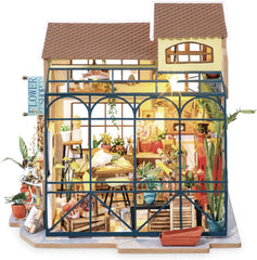 Robotime DG145 Rolife Emily's Flower Shop Maison de poupée miniature En bois, métal, tissu et carton, Dimensions : 22 X 15 X 17 Cm, Maisons de poupées Naty Shop