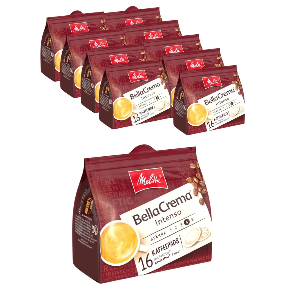 Melitta BellaCrema Intenso gemahlener Röstkaffee en dosettes de café 10 x 16 dosettes & Café Bistro Röstkaffee en dosettes de café, 100 dosettes
