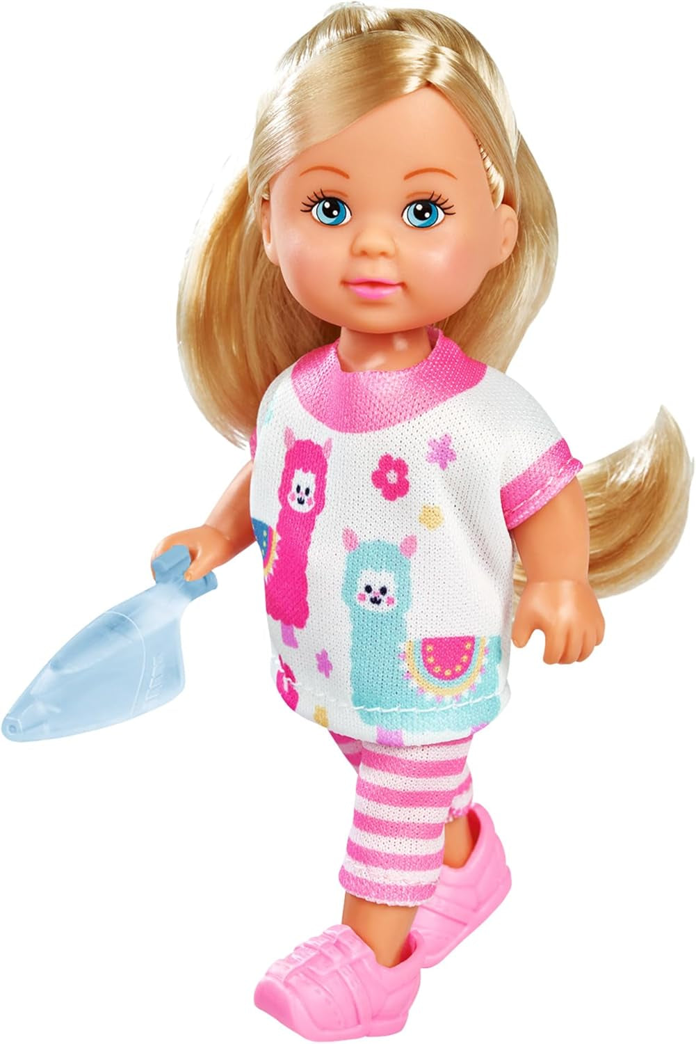 Simba Evi Love Home Puppe – Cheville-puppe avec 2in1 Staubsauger, Haushalts Rollenspiel mit Zubehör, kleine Modepuppe zum Spielen, 12 cm, à partir de 3 ans