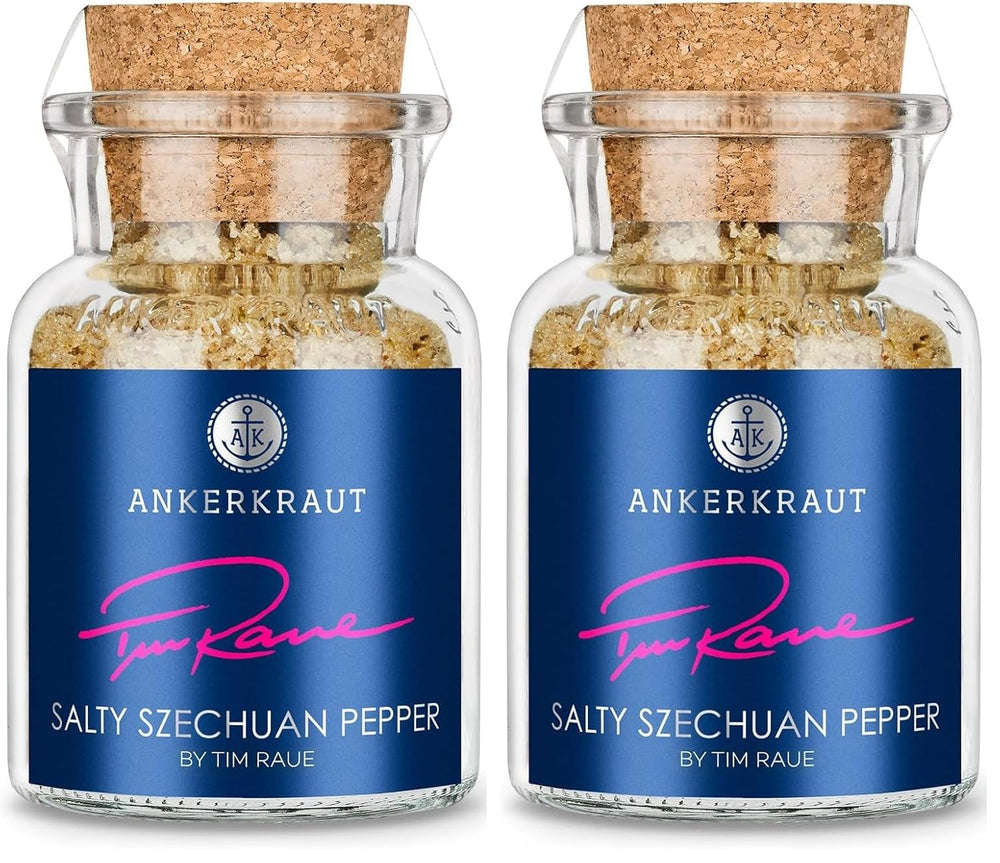 Ankerkraut Smoky Fries de Tim Raue, divers ingrédients pour pommes frites, pommes gourmandes avec arôme raffiné, 145 g dans un verre Korkenglas