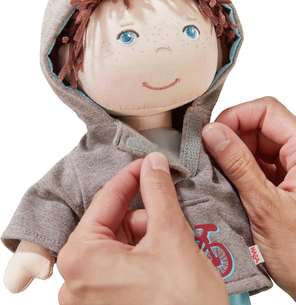 HABA 306528 - Lian Doll - Poupée en peluche pour enfants à partir de 18 mois pour jouer et câliner en matières douces - Taille : 30 cm Naty Shop Dolls
