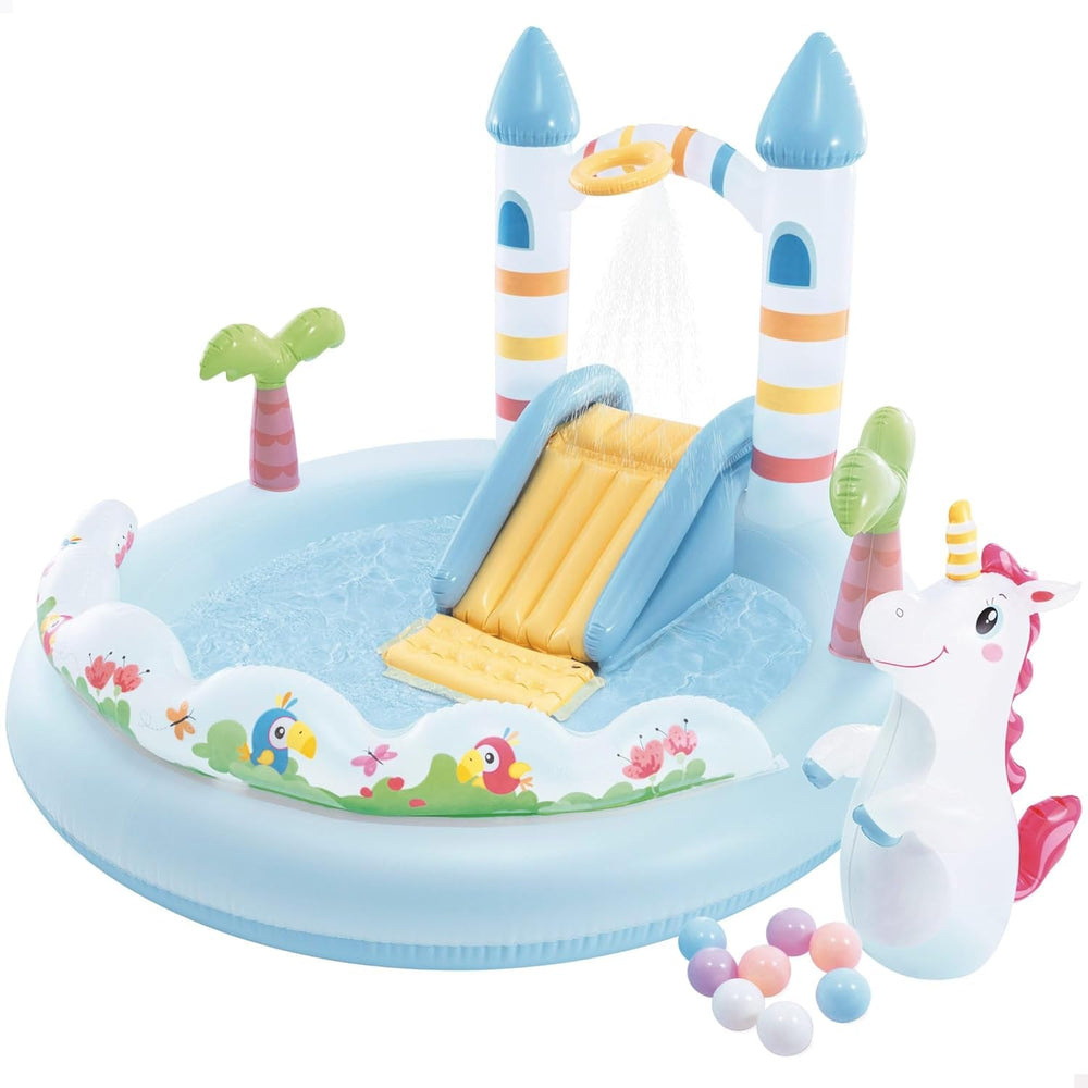 Centru de joacă Intex Unicorn Castle 56148NP (umflat, 196 x 178 x 127 cm)