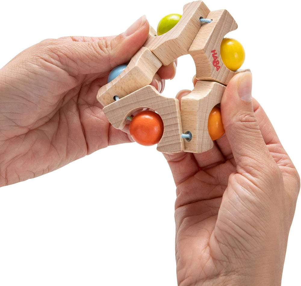 HABA 306692 - Jouet à attraper avec roue à billes, Jouet à attraper à partir de 6 mois, Fabriqué en Allemagne, Colorful Bebe Toys Naty Shop