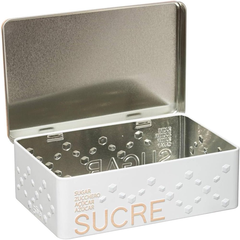 Zahărniță metalică tip cub „scandinave nature” albă - 5 five simply smart