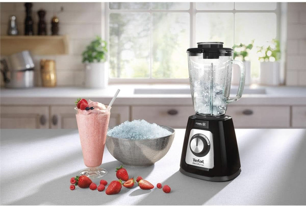 Tefal BL435831 BL4358 Batteur sur socle, Verre, 1,75 litres, Schwarz Kitchen Naty Shop