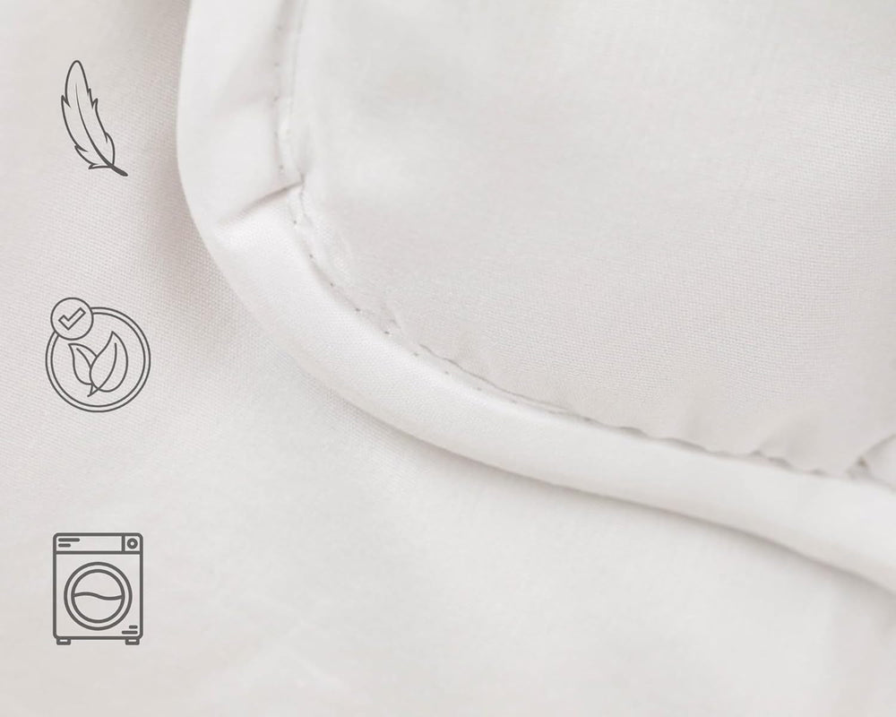 Couette TRAMAS+ 200 Gr/M² pour lit en fibres creuses siliconées - 150X220 Cm - Certifié Oeko Tex - Blanc, doux, chaud, minimaliste - Lit 90 Cm Couettes et couettes Naty Shop