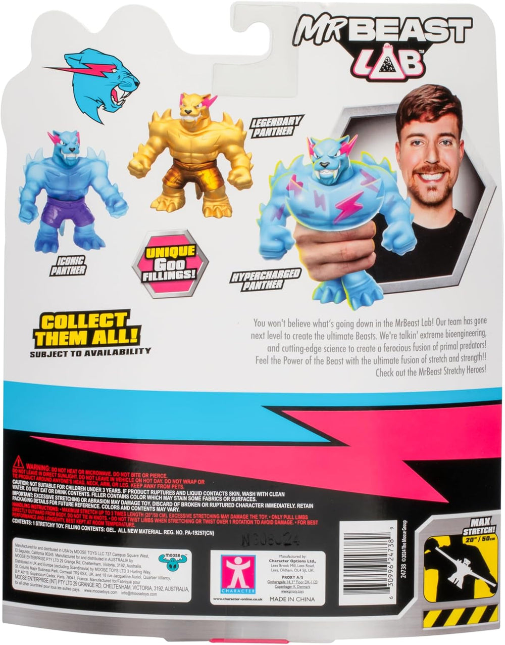 MRBEAST LAB 24738 Les Héros de GOO JIT Zu Figurine Élastique Pliante Légendaire Panthère Figurines Naty Shop