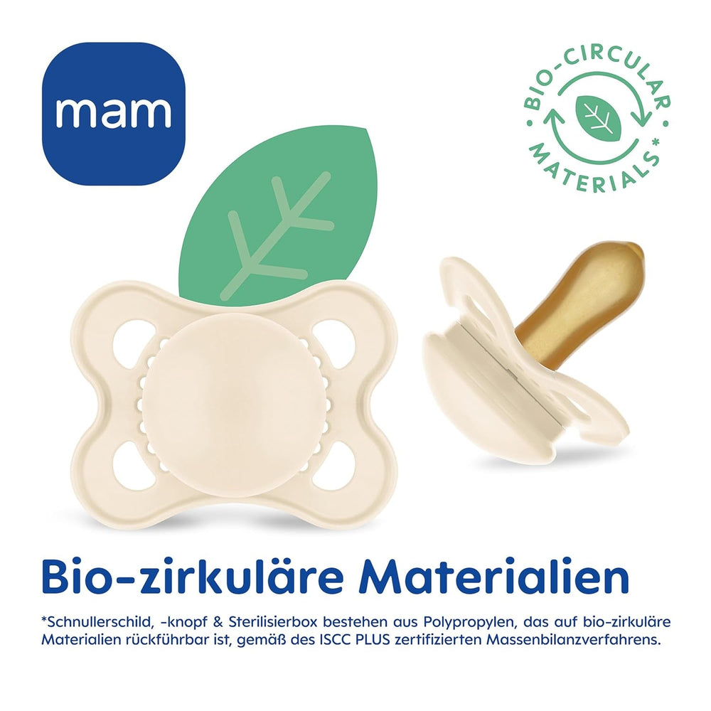 Sucette MAM Originale | Sucette en latex | 0-6 mois | Sucette bébé adaptée à l'allaitement | Recommandé par les sages-femmes Résistant aux morsures | Latex de caoutchouc naturel | Mouton/Lapin | Paquet de 2