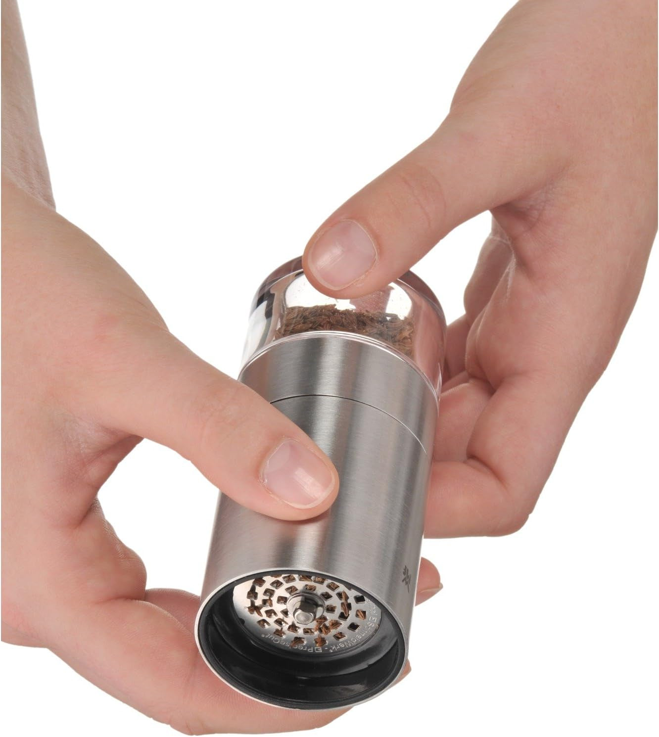 Moulin à épices WMF Gourmet 10,5 cm, acier inoxydable Broyeurs et trancheuses Cromargan Naty Shop