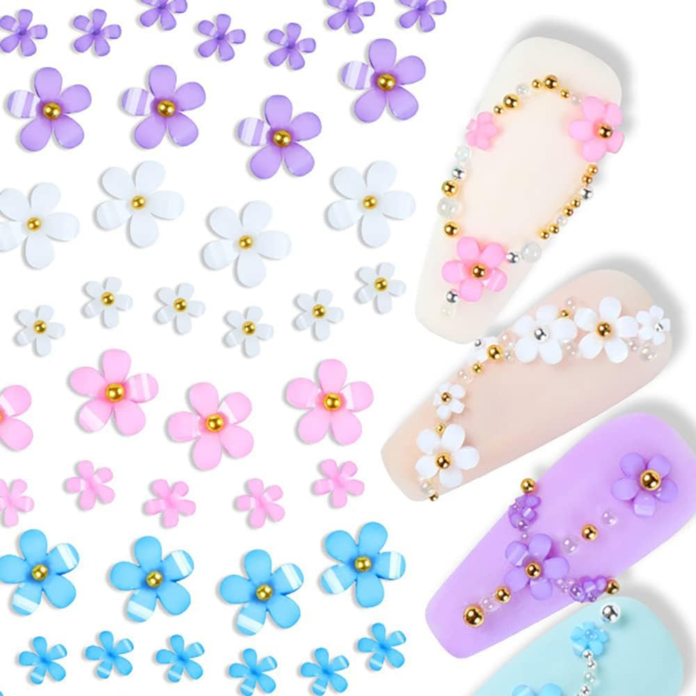 Ongles à fleurs 3D, 6 grilles, breloques à ongles en fleurs, strass en acrylique, accessoires pour ongles, décorations d'ongles de printemps à faire soi-même