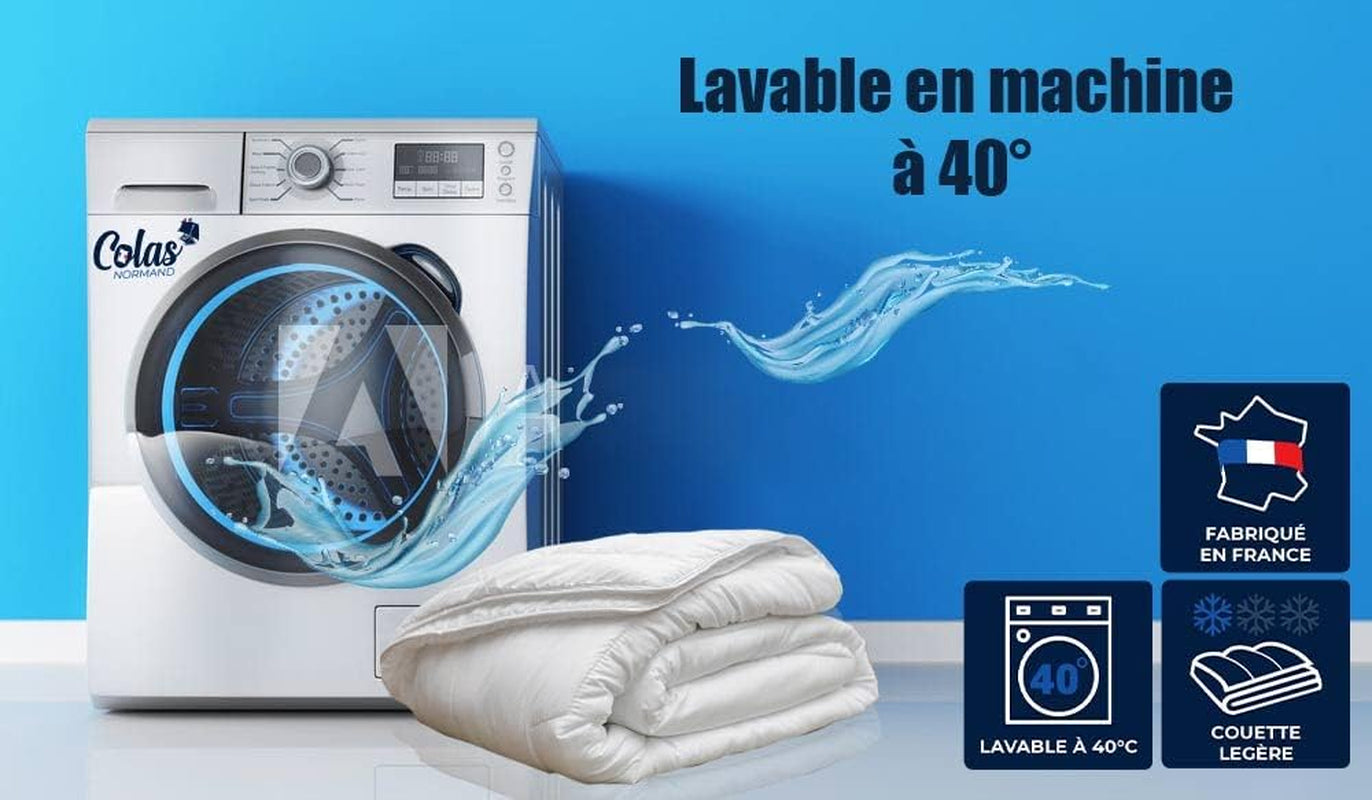 Couette COLAS NORMAND 260 X 240 cm, coton bio et garnissage recyclé, légère, douce, lavable en machine à 40 °C Couettes et couettes Naty Shop