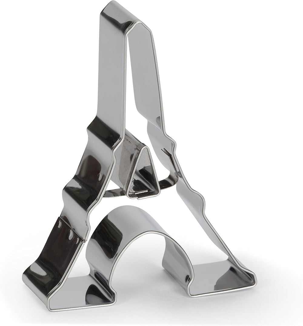 Boîte à biscuits Tour Eiffel, acier inoxydable, argent, 8 x 8 x 8 cm