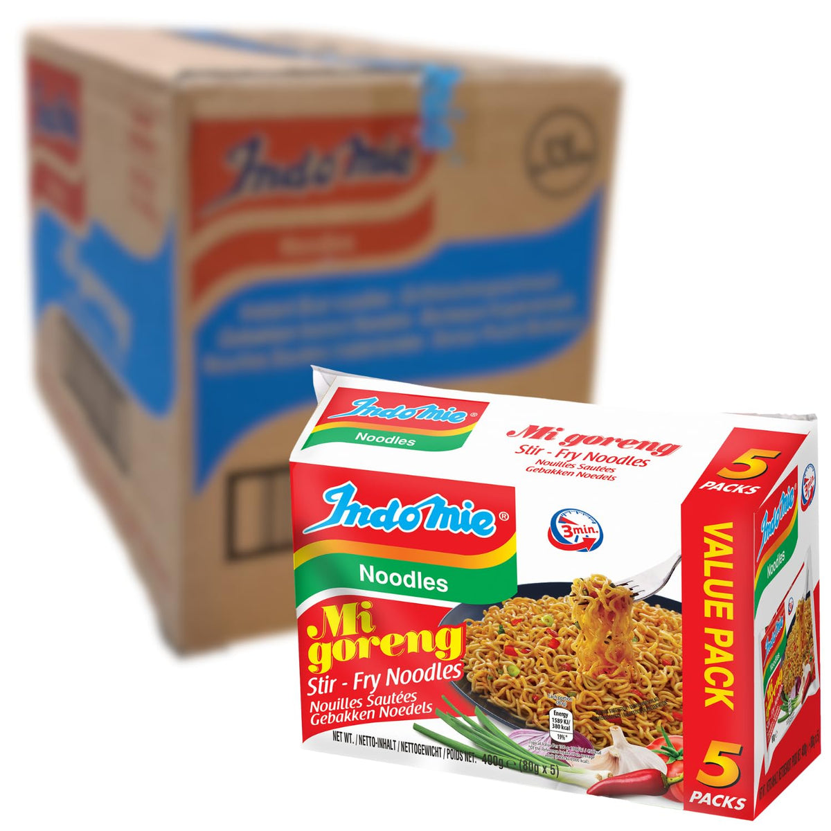 INDOMIE - Nouilles instantanées Mi Goreng - Multipack (40 x 80g)