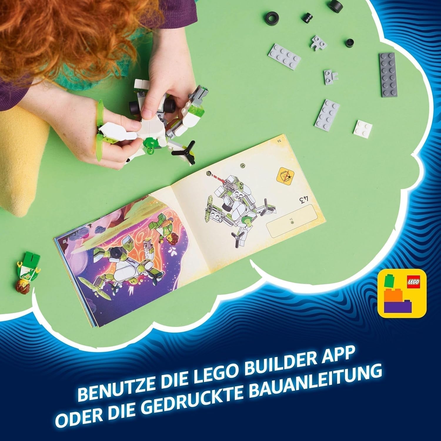 LEGO Dreamzzz L'aventure du robot et du véhicule de Z-Blob, jouet 20 en 1, pour filles et garçons, enfants à partir de 7 ans, ensemble de jeu fantastique avec figurine Mateo, 20 versions de Z-Blob 71487 Ensembles de construction Beuche den LEGO-Store