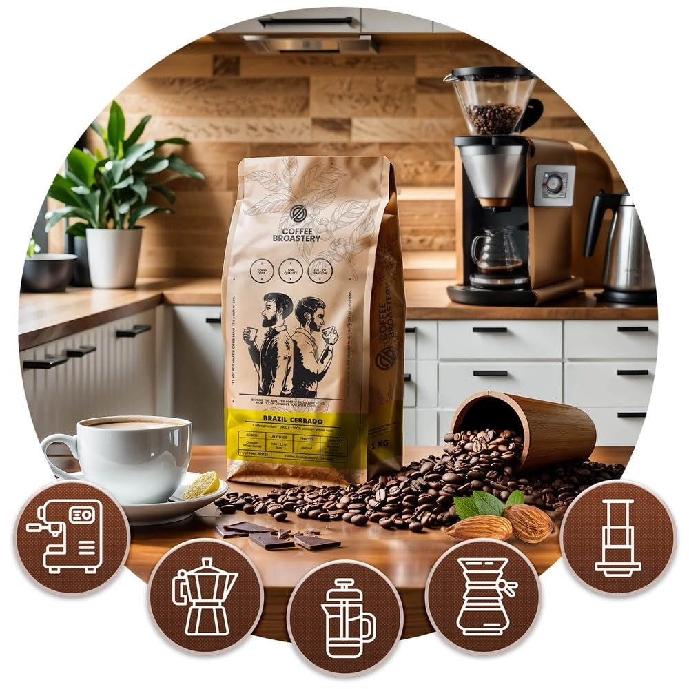 Coffret de café en grains 3x1kg 3000g | Brésil Guaxupe | Brésil Mogiana | Brésil Cerrado | Brésil | Café spécial | Fraîchement frit