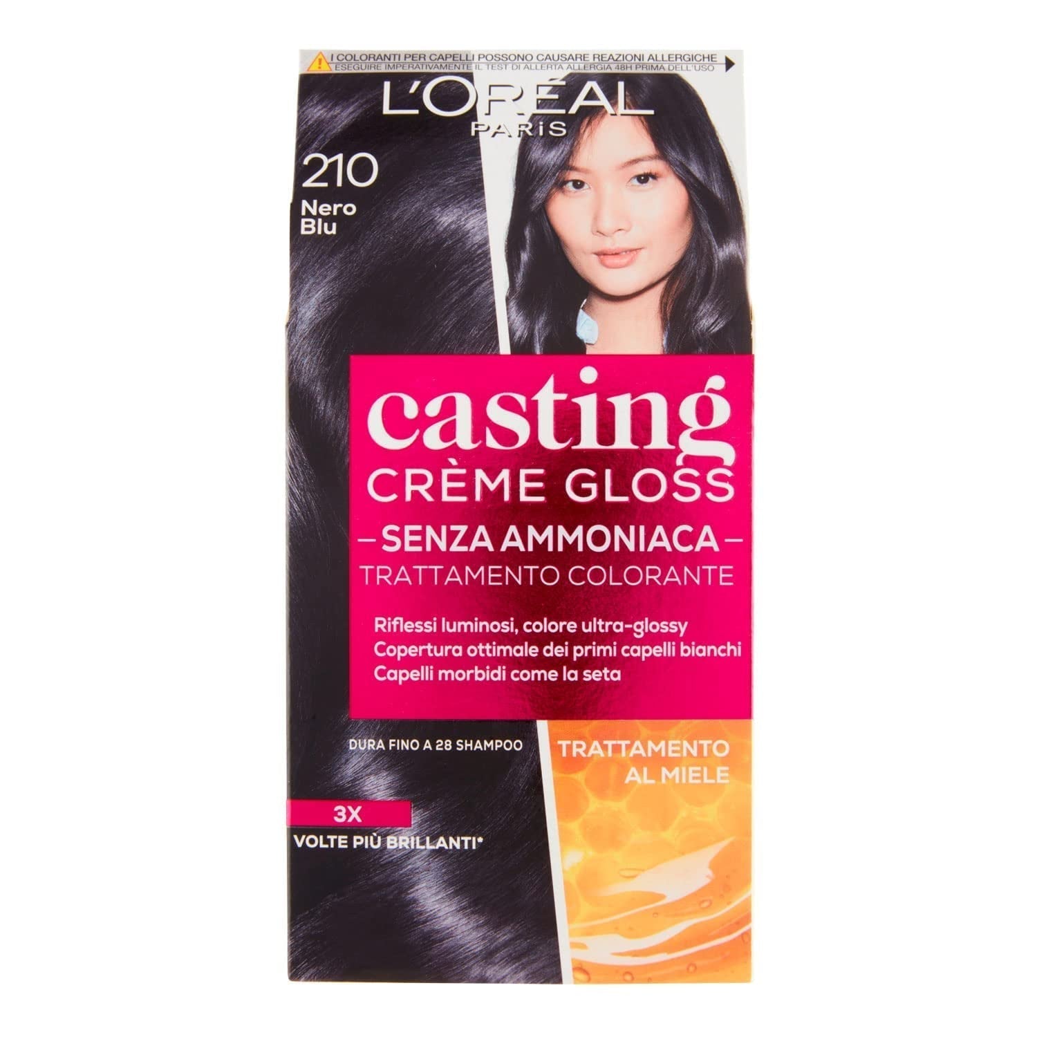 Casting Creme Gloss Teinture pour cheveux sans ammoniaque N360 Cerise noire Naty Shop Teinture pour cheveux Noir Bleu 210 1 pièce (lot de 1)