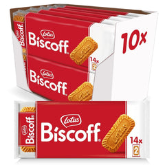 Biscoff Lotus | Biscuits Caramélisés | Biscuits emballés individuellement en paquet de 2 | Uniquement des ingrédients naturels | Végétaliens | Aucune couleur ou saveur ajoutée | 10x (14x2) | 2,17 kg