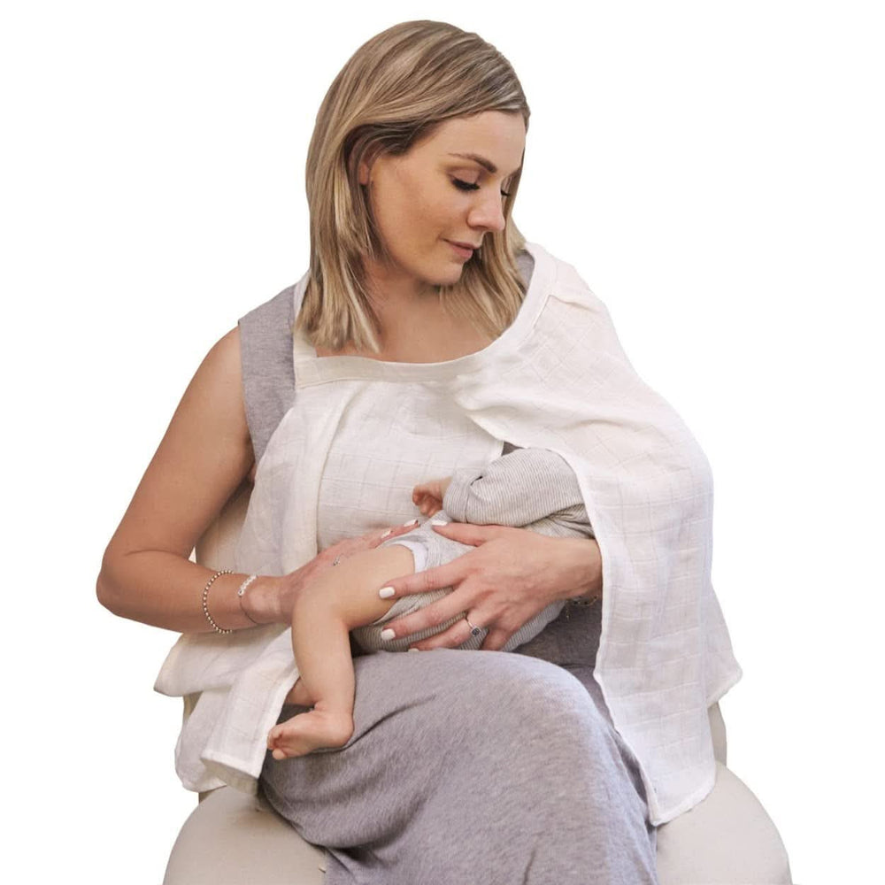 Serviette d'allaitement, blanche Alimentation et accessoires d'allaitement Naty Shop Blanc