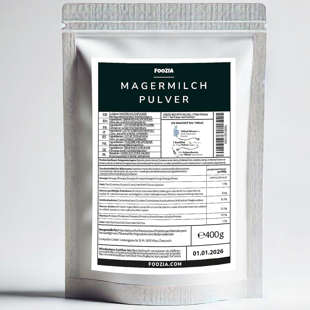 Magermilchpulver Milchpulver Aus Reiner Frisch Milch Hergestellt 400g de Foozia