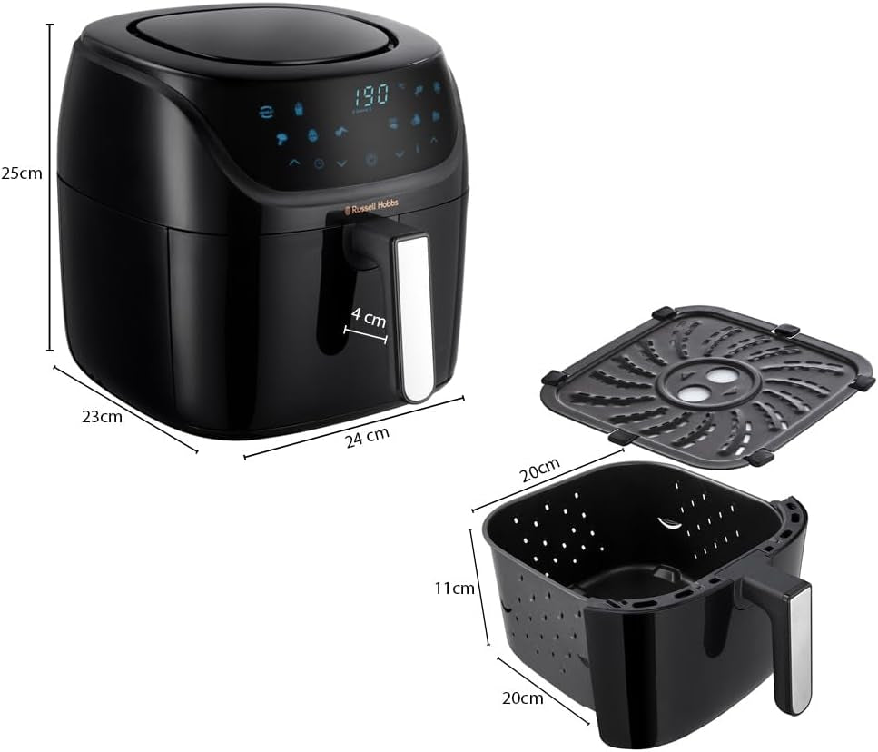 Russell Hobbs Air Fryer L 4L Rapid Airfryer, 7 fonctions de cuisson, 10 programmes Électroménagers Naty Shop
