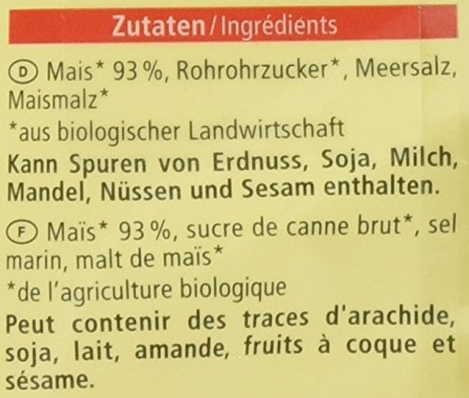 Cornflakes bio, sans gluten, 375 g