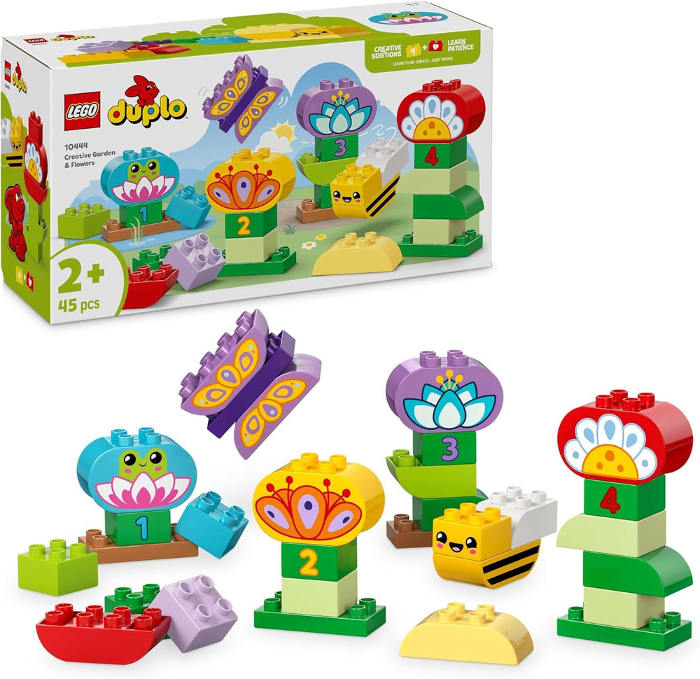 LEGO DUPLO Town Kreativer Blumengarten - Motorikspielzeug für Kinder ab 2 Jahren - Montessori Spielzeug - Lernspielzeug für Vorschulkinder - Garten Spiel für Kleinkinder - Geschenkidee 10444