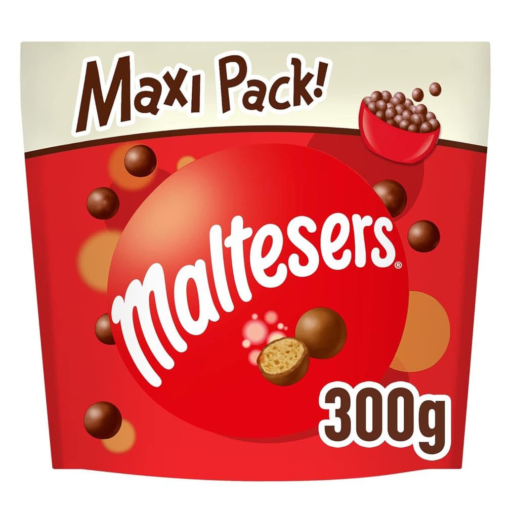 Maltesers, boules de chocolat au centre croustillant et léger, aéré, snack chocolaté, 1 paquet (1 x 300g)