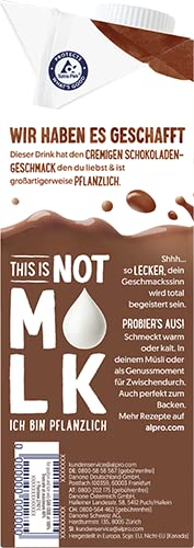 Alpro Sojadrink, Vanillegeschmack, Pflanzlicher Drink, végétalien, sans lactose, sans gluten, UHT, 15x250ml, paquet de 15