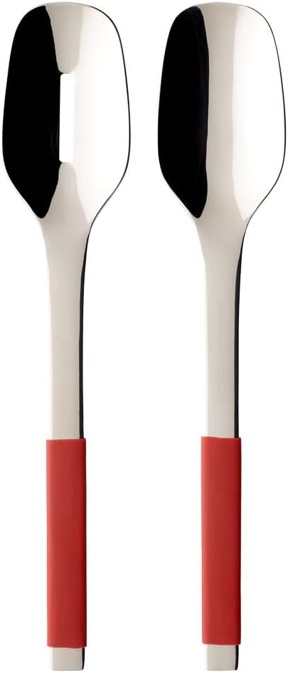 Villeroy Et Boch - S+ Taupe Ménagère En Acier Inoxydable De Haute Qualité Avec Manche En Silicone Naty Shop Couverts Rouges