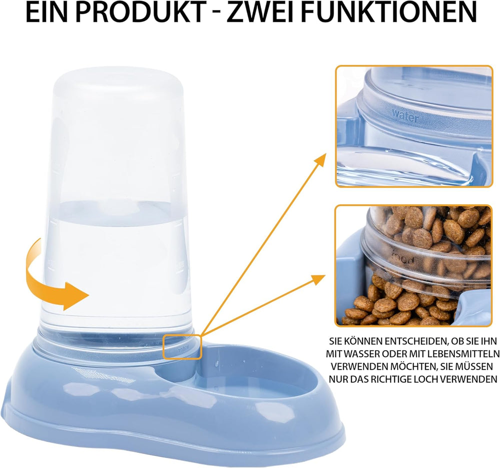Ferplast Futter- oder Wasserspender für Hunde und Katzen AZIMUT 600 Futtertrog Water 0,6 Litre, Rutschfester Boden, 12,5 x 19 x H 19,5 cm Bleu