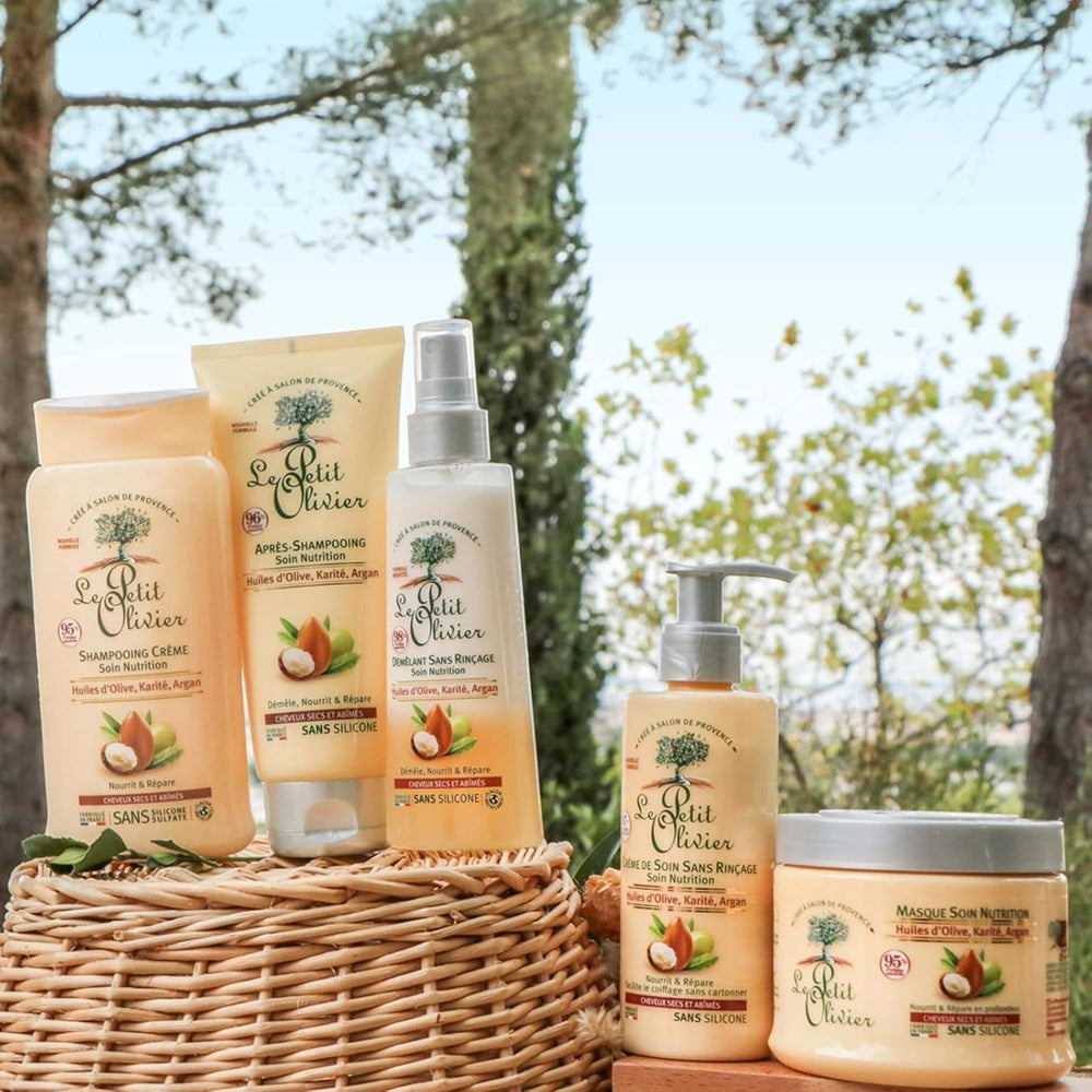 - Spray démêlant, soin, sans rinçage et silicone, huiles d'olive, karité & argan, démêle, répare et nourrit - cheveux secs et abîmés - 150 ml Produits démêlants cheveux Naty Shop