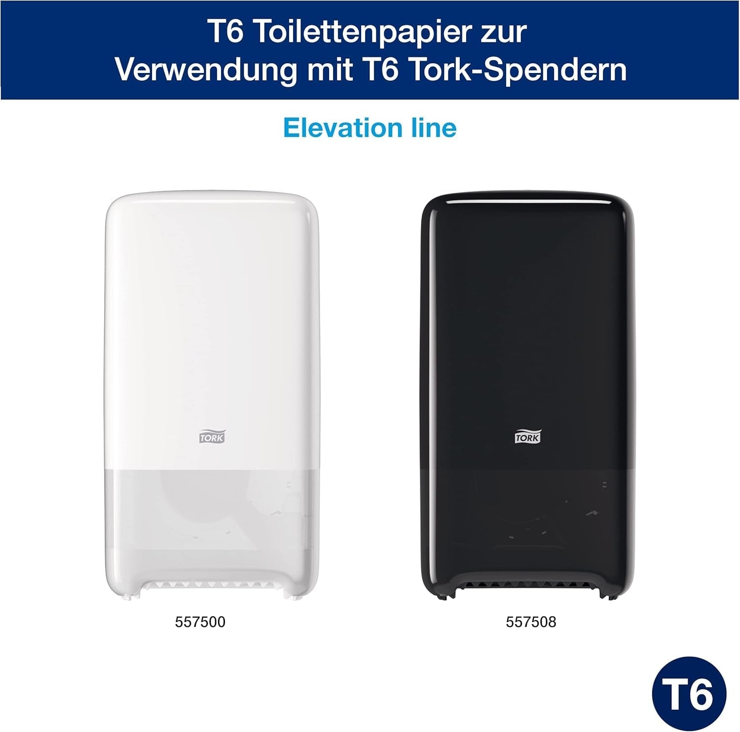Tork 127530 Papier toilette doux Midi de qualité avancée pour distributeur de papier toilette double rouleau Tork T6 / Papier toilette doux 2 épaisseurs résistant aux déchirures, paquet de 27 (27 x 100 mètres)