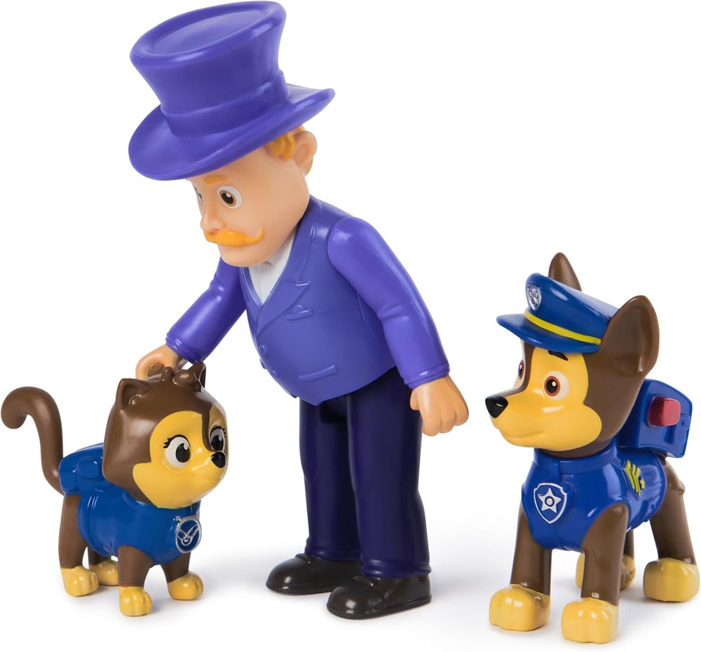 PAW PATROL Hero Pups - Ensemble de figurines d'action avec 1 figurine de chien de chasse, 1 figurine de chat du chaos et 1 figurine de maire je-sais-tout, jouet adapté aux figurines d'action de 3 ans et plus Naty Shop