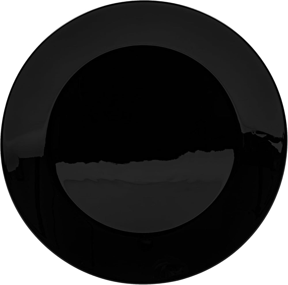 Service de table pour 6 à 18 pièces – Service de table en verre opale – Service de table noir – Service de bol et d'assiettes – Vaisselle moderne – Assiettes – Service de table – Service de table pour 6 personnes