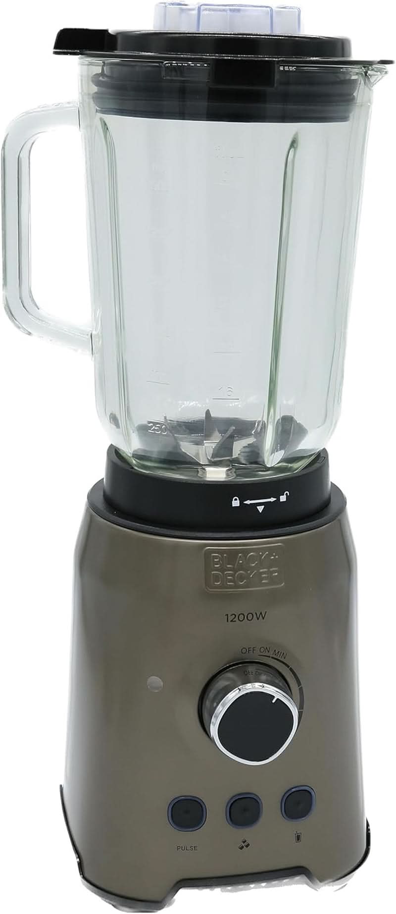 BLACK+DECKER Batteur sur socle | 500W | 2 vitesses | Fonction d'impulsion | Tapis Glask | 1,5L | Edelstahlmesser Mit 4 Klingen | Herausnehmbar Und Leicht Zu Reinigen | Cuisine blanc et gris Naty Shop 1200W Edelstahl