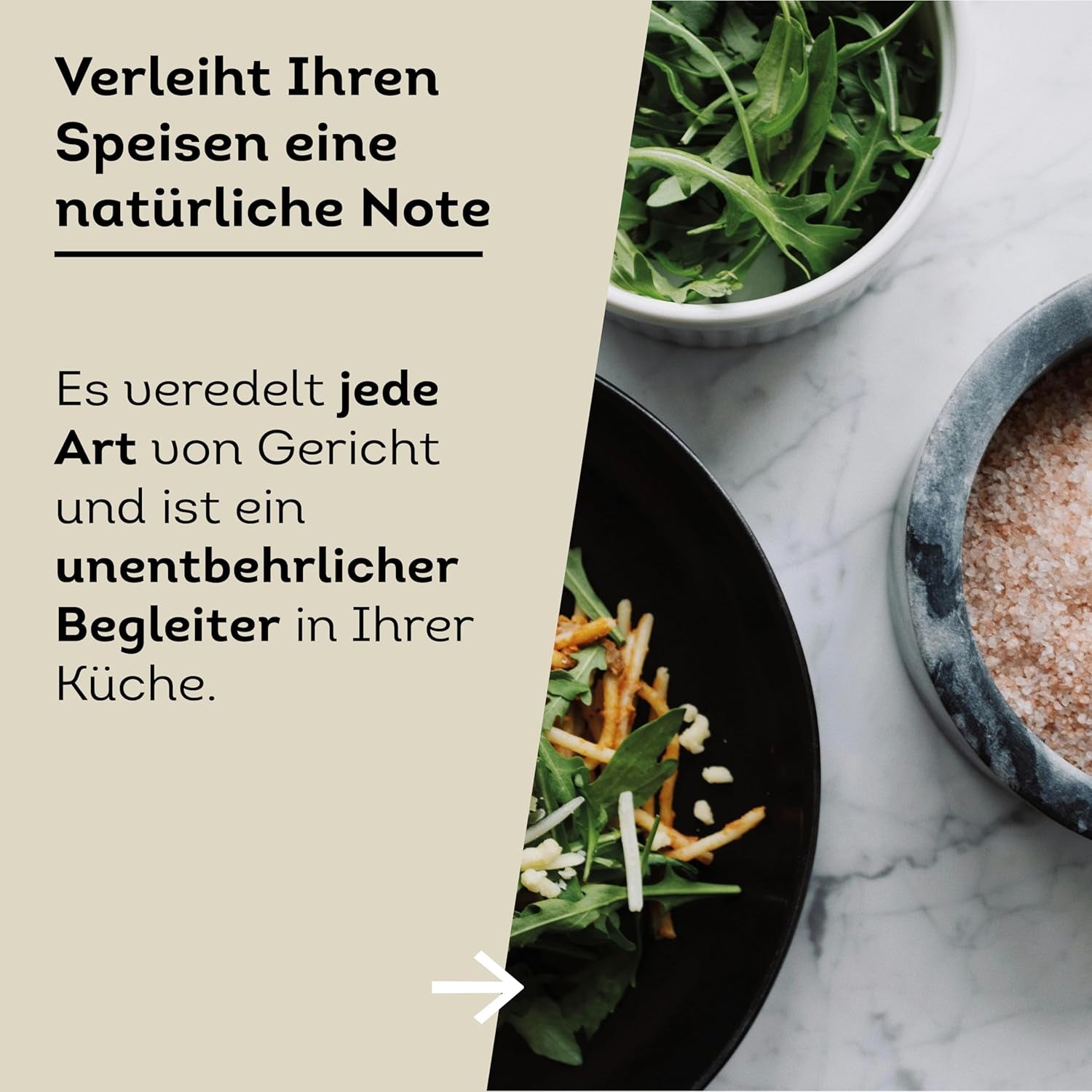 Küper Selection 1000g Salz Kristalls rosa fein - rosa Speisesalz zum Würzen und Verfeinern - 100% natürliches Salz