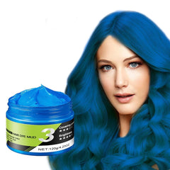 Cire à cheveux bleue Spray pour cheveux bleu temporaire Couleur Crazy Blue Couleur de cheveux lavable Teinture instantanée pour cheveux Couleur de cheveux naturelle Coiffage pour hommes Femmes Fête Naty Shop Teinture pour cheveux Titre par défaut