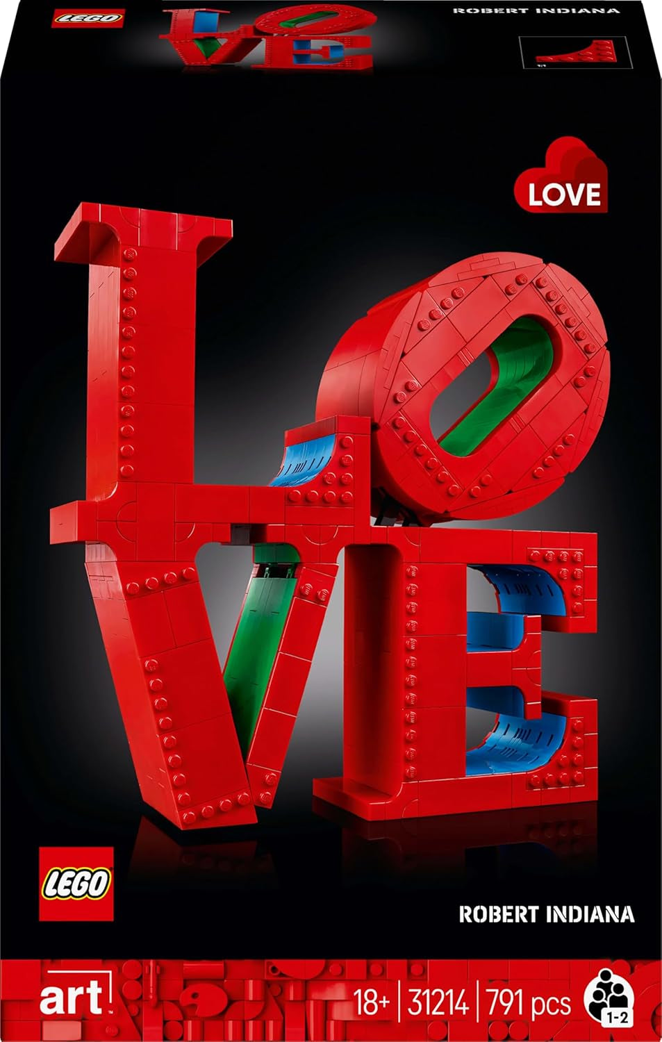 Ensemble de construction LEGO Art Love pour adultes Décoration d'intérieur Cadeau de Saint-Valentin et de fête des mères pour femmes et hommes Activité créative pour les amateurs d'art et de design 31214 Ensembles de construction Besuche den LEGO-Store