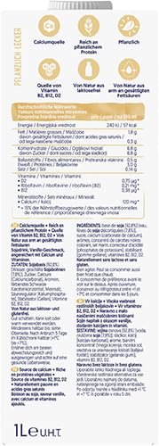 Alpro Lait De Soja Vanille 8x1L - Vegan Et Riche En Calcium