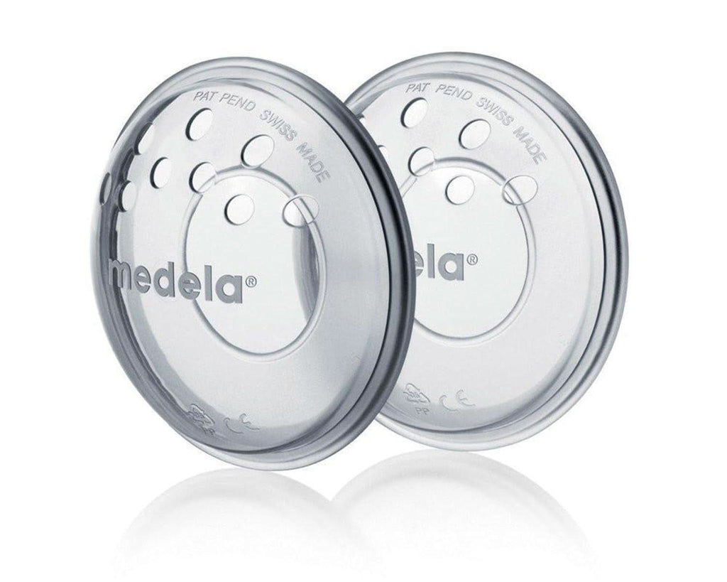 Scoici de sân Medela - fără Bpa, fabricate din silicon moale, cu găuri de ventilație respirabile, include 2 scoici Accesorii Hrana si Alaptare Bebe Naty Shop